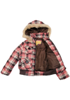 Brown Girls Plaid Winter Jacket