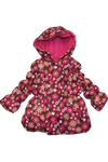 Girl Berry Floral Design Heavyweight Puffer Jacket