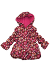 Girl Berry Floral Design Heavyweight Puffer Jacket